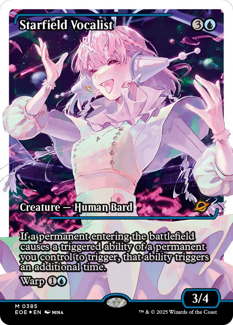 Starfield Vocalist (Showcase) (Fracture Foil) [Edge of Eternities] | Card Citadel