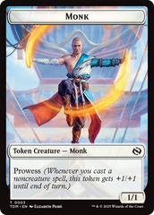 Dragon Illusion // Monk Double-Sided Token [Tarkir: Dragonstorm Commander Tokens] | Card Citadel