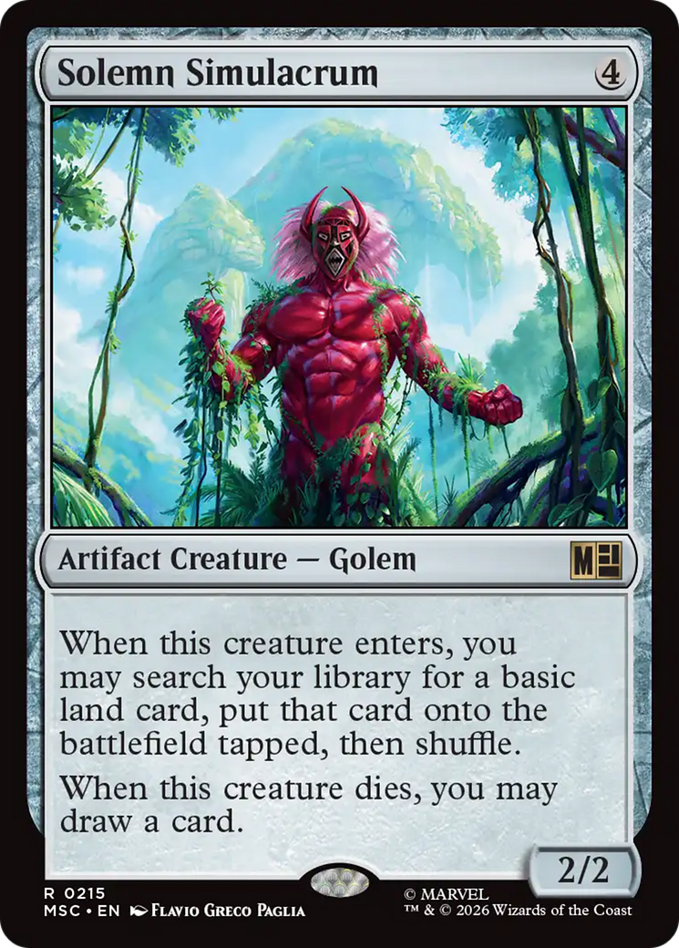 Solemn Simulacrum (Surge Foil) [Marvel Super Heroes Commander] | Card Citadel