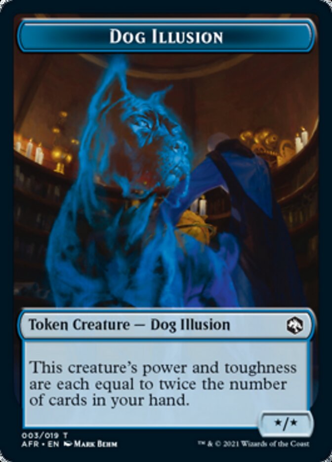 Dog Illusion // Guenhwyvar Double-Sided Token [Dungeons & Dragons: Adventures in the Forgotten Realms Tokens] | Card Citadel