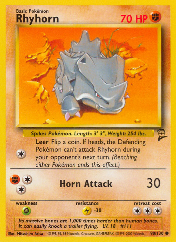 Rhyhorn (90/130) [Base Set 2] | Card Citadel