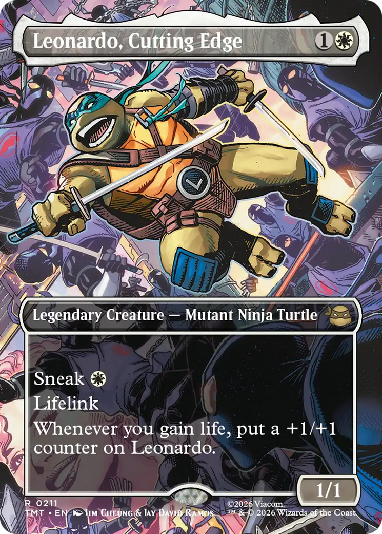 Leonardo, Cutting Edge (Borderless) [Teenage Mutant Ninja Turtles] | Card Citadel