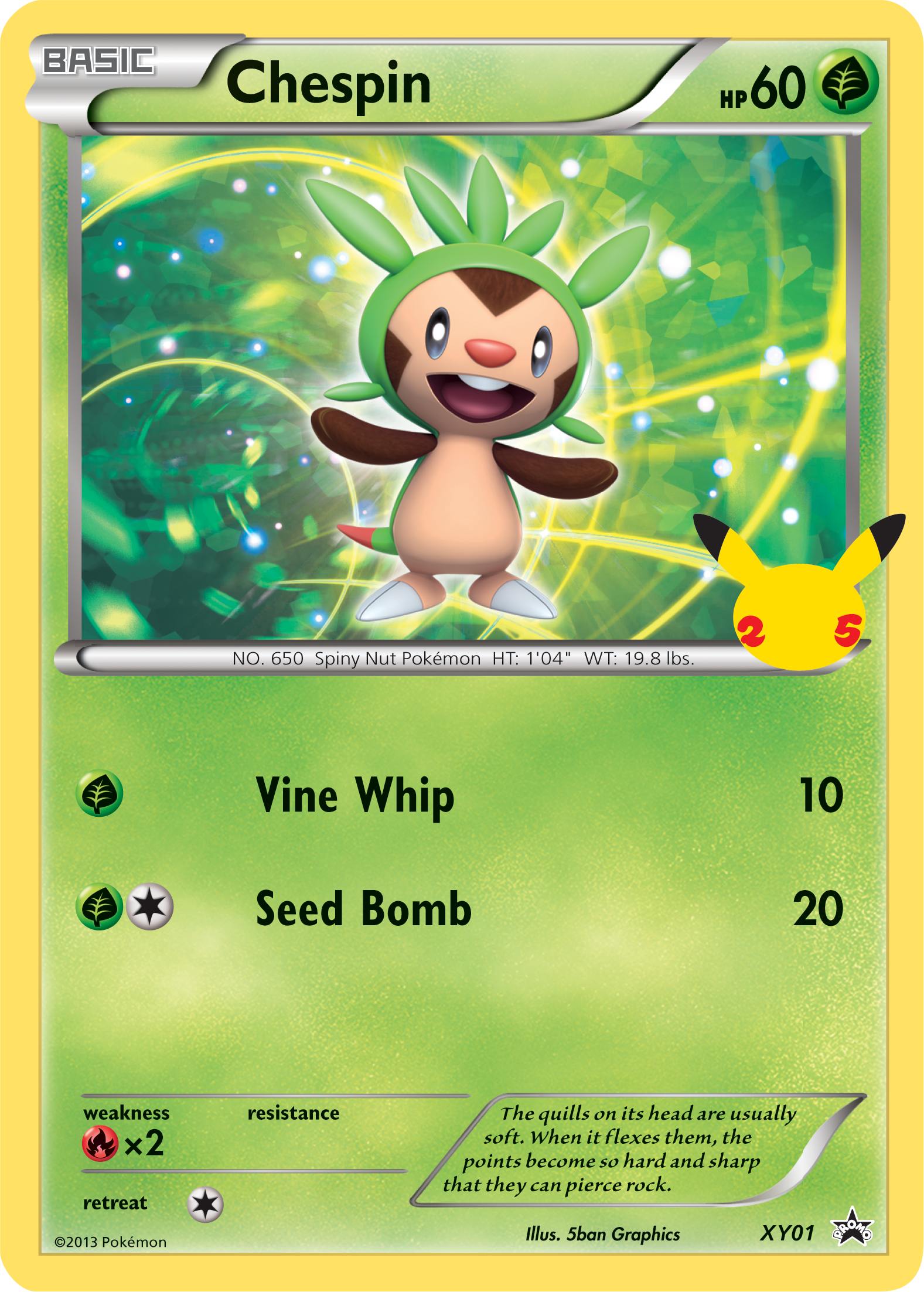 Chespin (XY01) (Jumbo Card) [First Partner Pack] | Card Citadel