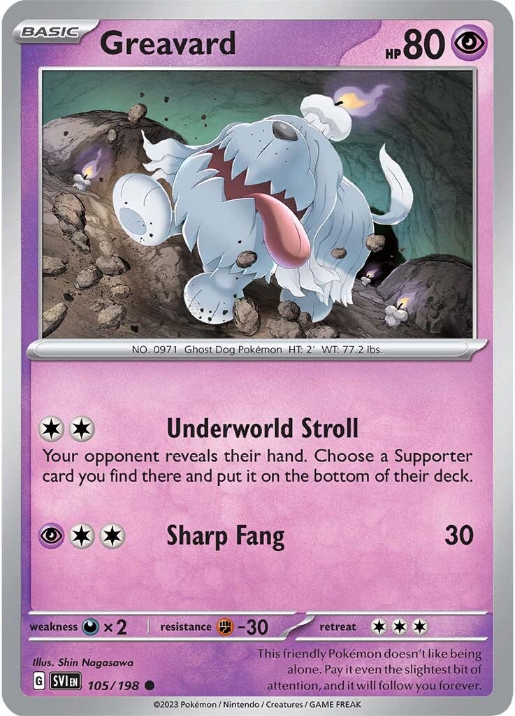 Greavard (105/198) [Scarlet & Violet: Base Set] | Card Citadel