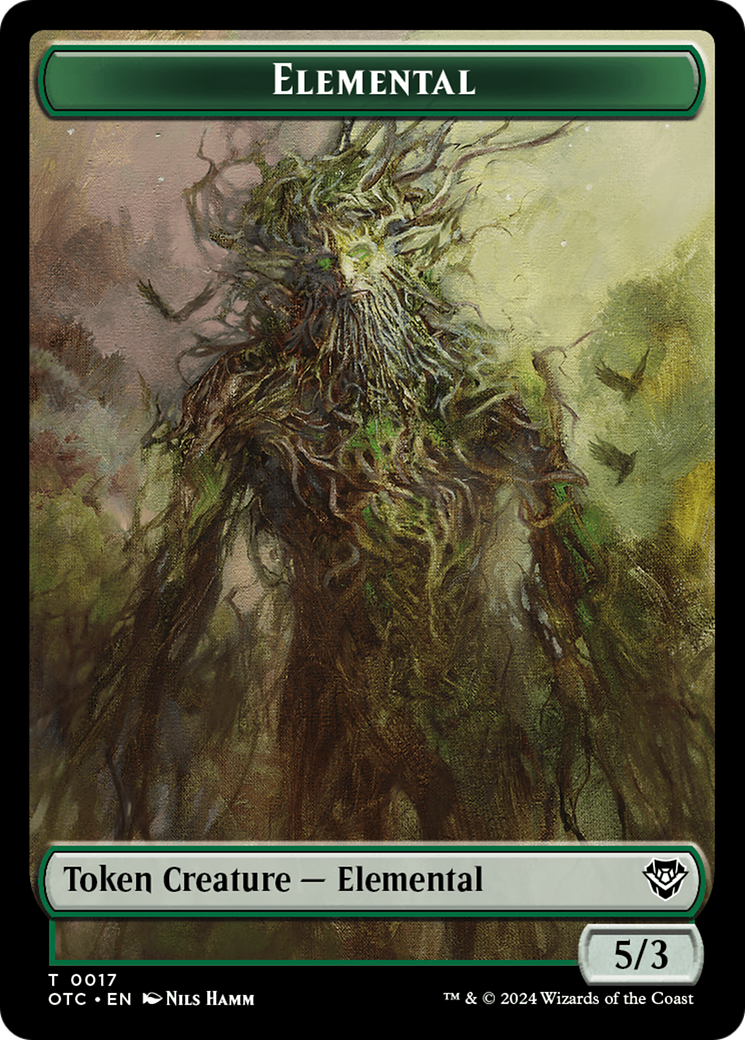 Insect // Elemental (0017) Double-Sided Token [Outlaws of Thunder Junction Commander Tokens] | Card Citadel
