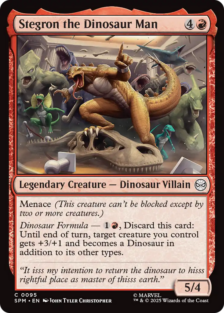 Stegron the Dinosaur Man [Marvel's Spider-Man] | Card Citadel