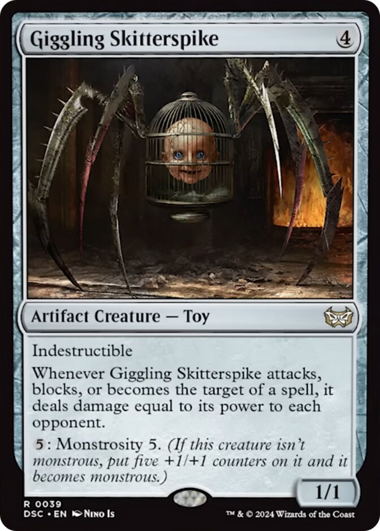 Giggling Skitterspike (Extended Art) [Duskmourn: House of Horror Commander] | Card Citadel