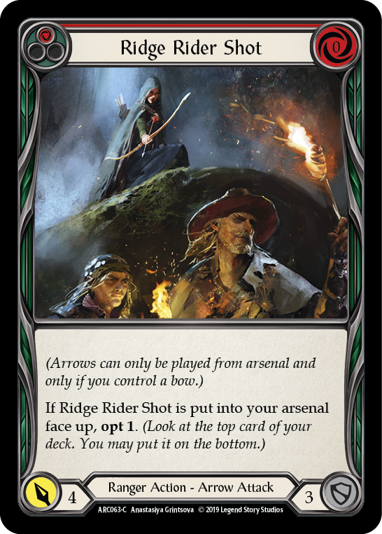 Ridge Rider Shot (Red) [ARC063-C] (Arcane Rising)  1st Edition Normal | Card Citadel
