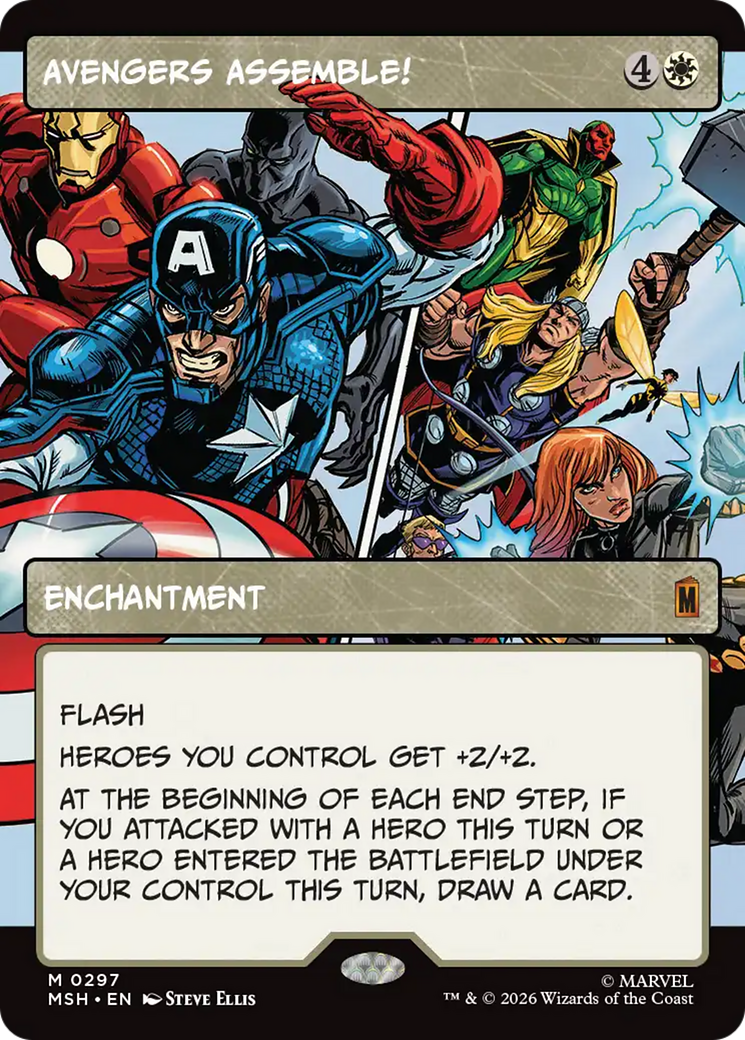 Avengers Assemble! (Borderless) (0297) [Marvel Super Heroes] | Card Citadel