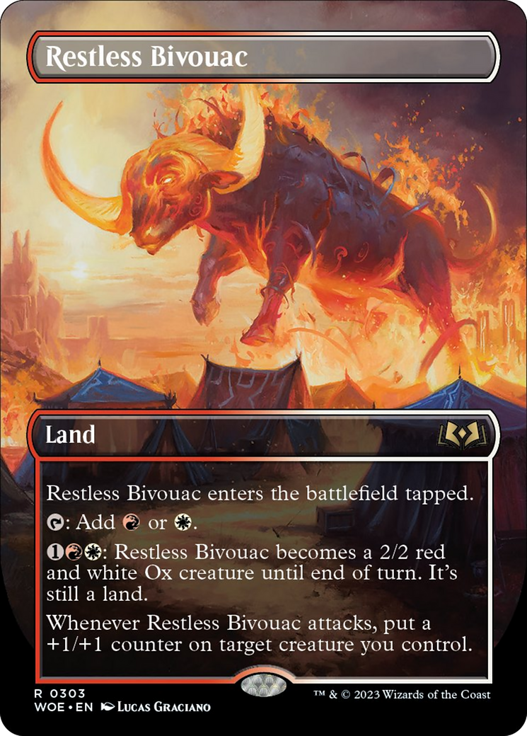 Restless Bivouac (Borderless Alternate Art) [Wilds of Eldraine] | Card Citadel