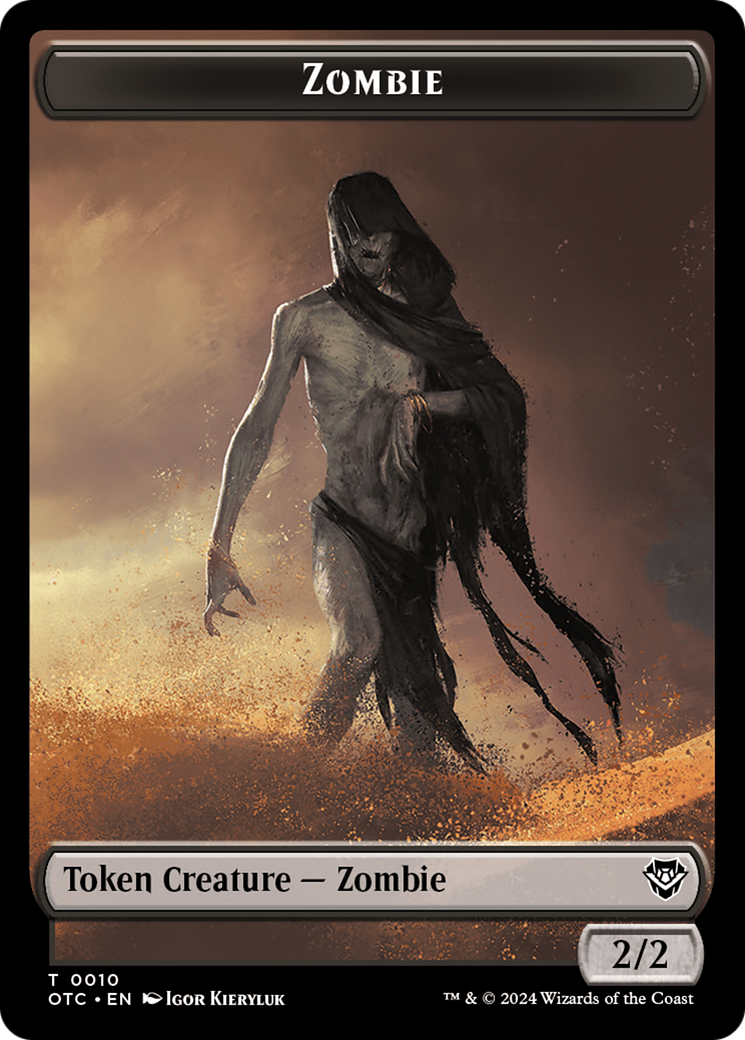 Zombie // Ox Warrior Double-Sided Token [Outlaws of Thunder Junction Commander Tokens] | Card Citadel