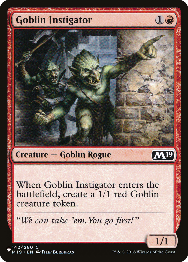 Goblin Instigator [The List] | Card Citadel