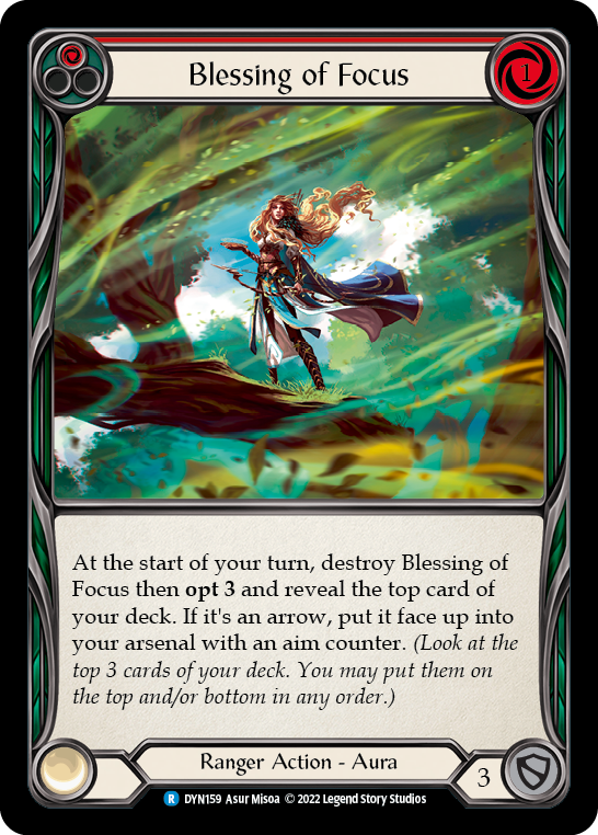 Blessing of Focus (Red) [DYN159] (Dynasty) | Card Citadel