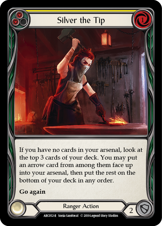 Silver the Tip (Yellow) [ARC052-R] (Arcane Rising)  1st Edition Rainbow Foil | Card Citadel