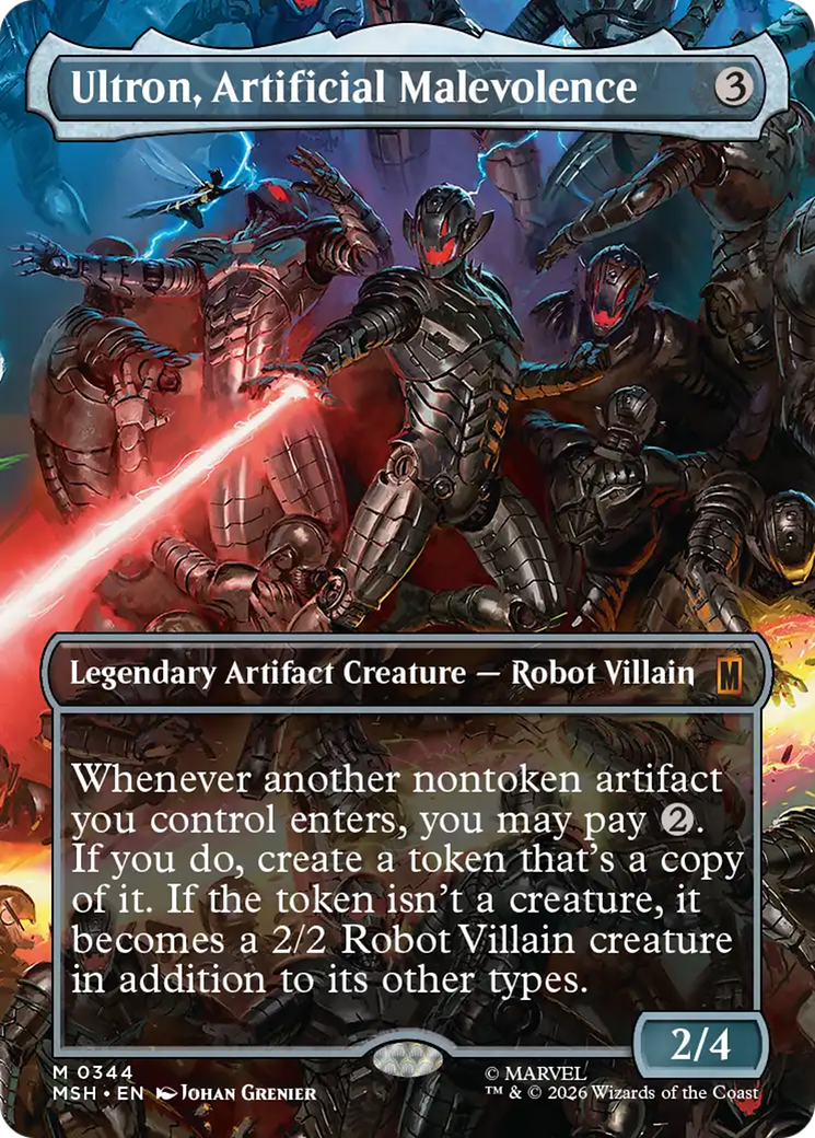 Ultron, Artificial Malevolence (Borderless) (0344) [Marvel Super Heroes] | Card Citadel