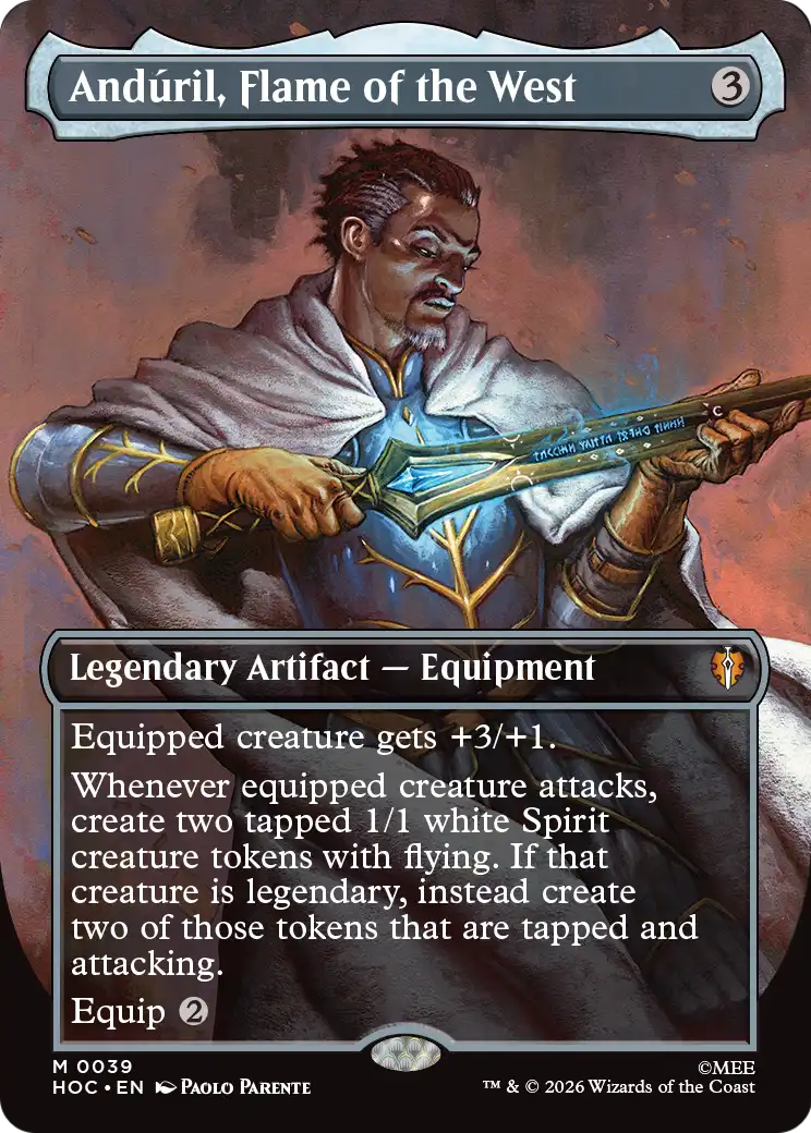 Anduril, Flame of the West (Borderless) [The Hobbit: Eternal-Legal] | Card Citadel