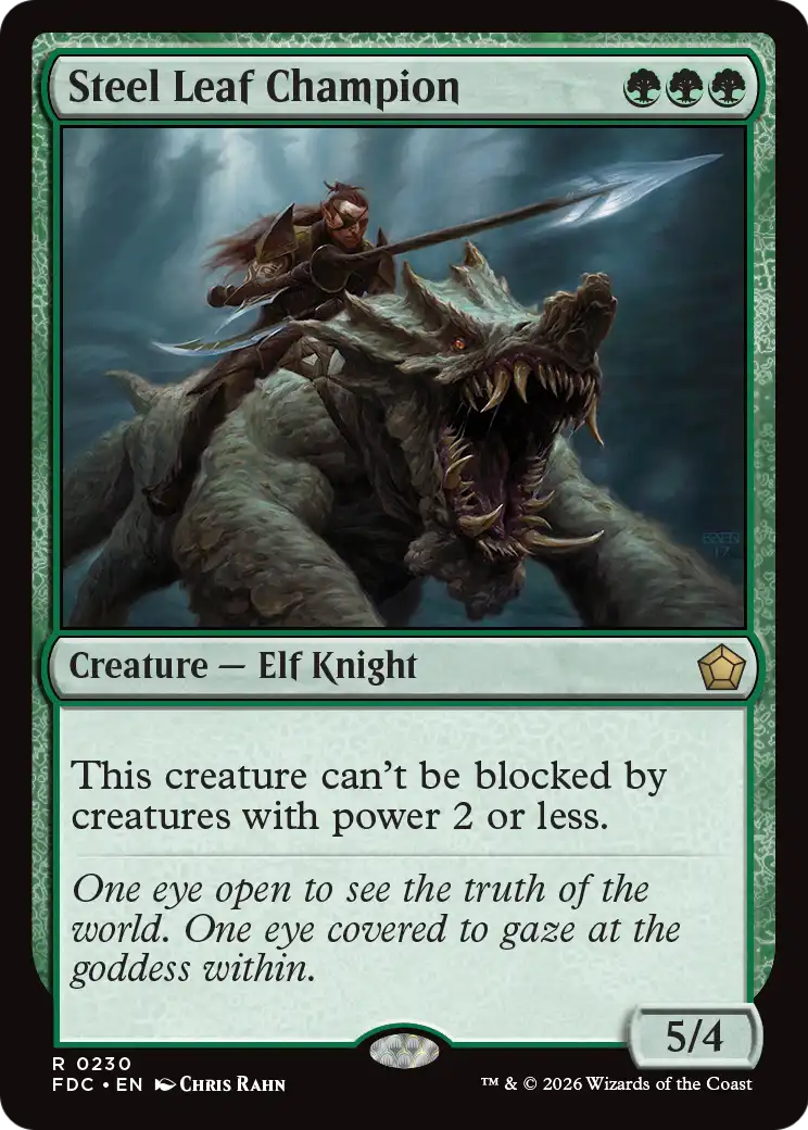 Steel Leaf Champion [Foundations Commander] | Card Citadel