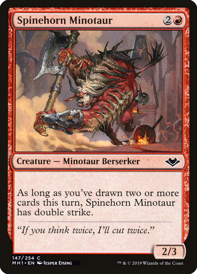 Spinehorn Minotaur [Modern Horizons] | Card Citadel