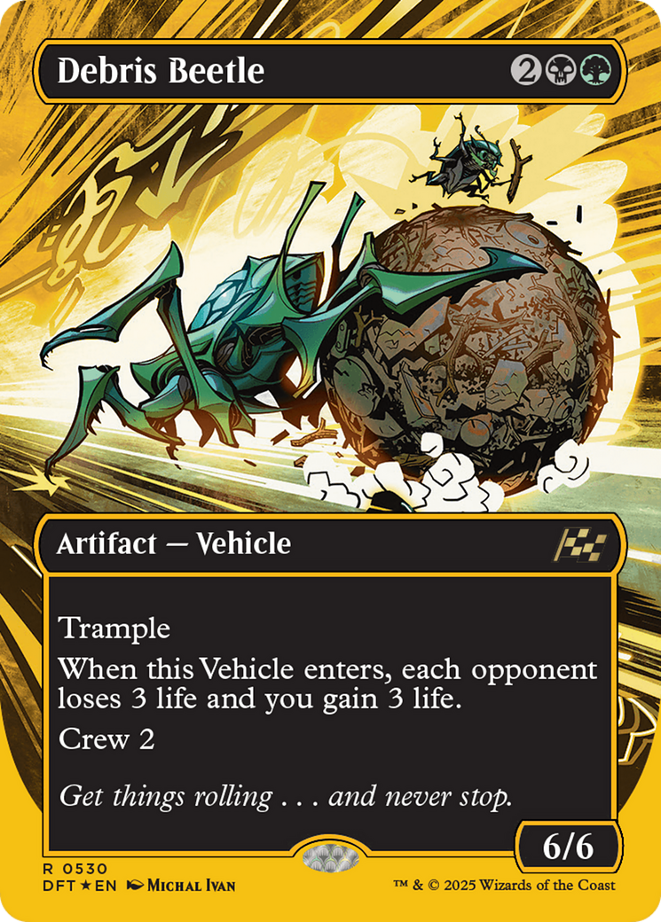 Debris Beetle (Borderless) (First-Place Foil) [Aetherdrift] | Card Citadel