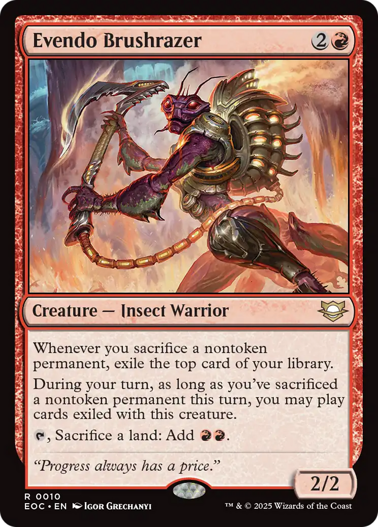 Evendo Brushrazer [Edge of Eternities Commander] | Card Citadel