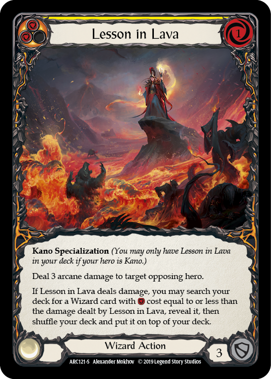 Lesson in Lava [ARC121-S] (Arcane Rising)  1st Edition Normal | Card Citadel