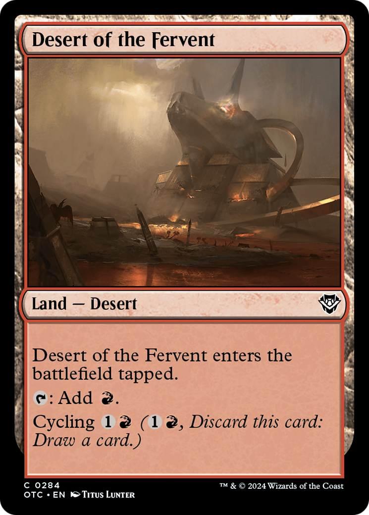 Desert of the Fervent [Outlaws of Thunder Junction Commander] | Card Citadel