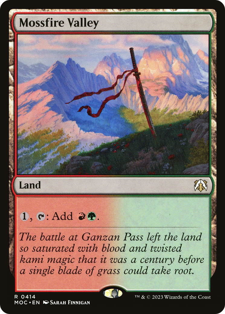 Mossfire Valley [March of the Machine Commander] | Card Citadel