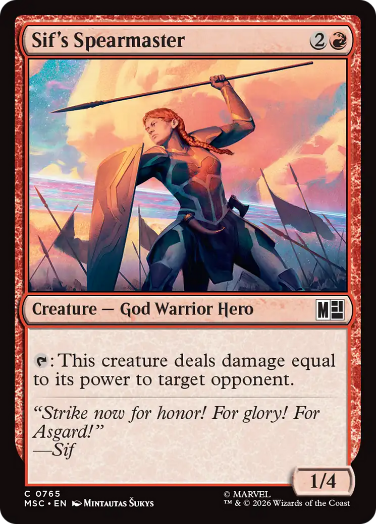 Sif's Spearmaster [Marvel Super Heroes Commander] | Card Citadel