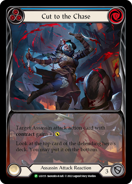 Cut to the Chase (Blue) [LGS115] (Promo)  Rainbow Foil | Card Citadel