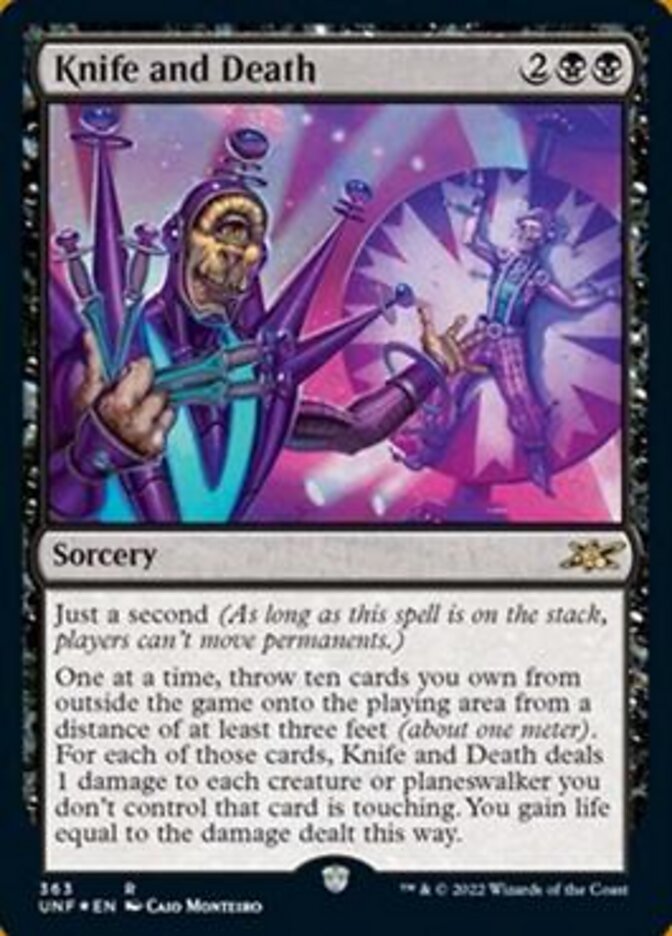 Knife and Death (Galaxy Foil) [Unfinity] | Card Citadel