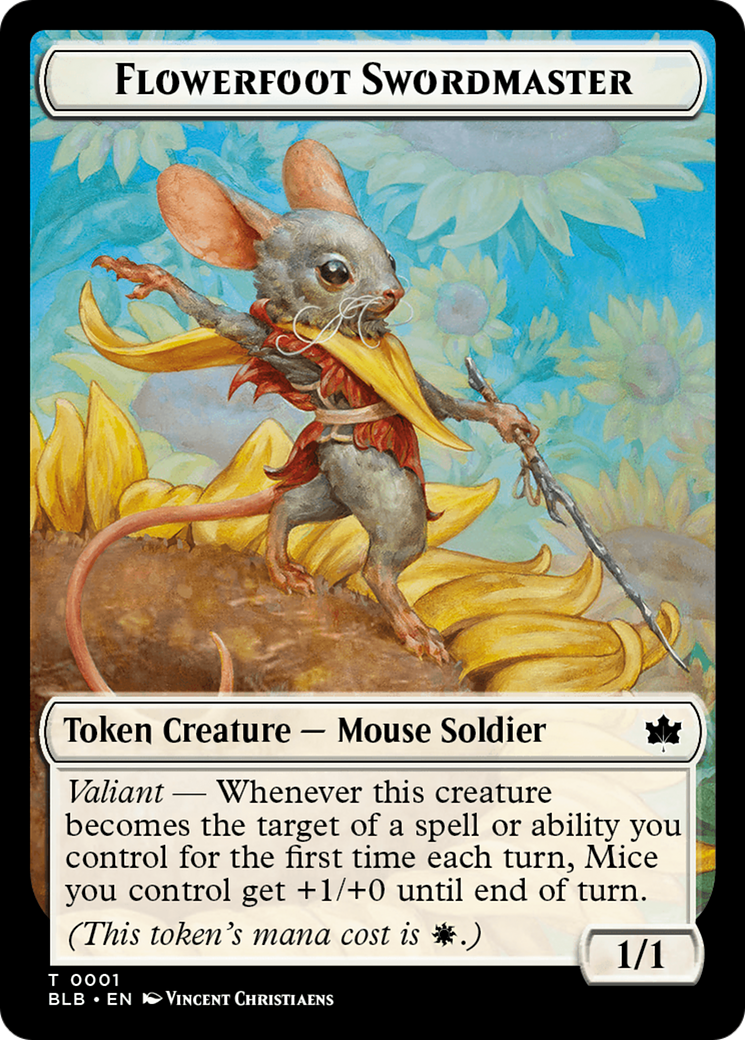 Rabbit // Flowerfoot Swordmaster Double-Sided Token [Bloomburrow Tokens] | Card Citadel