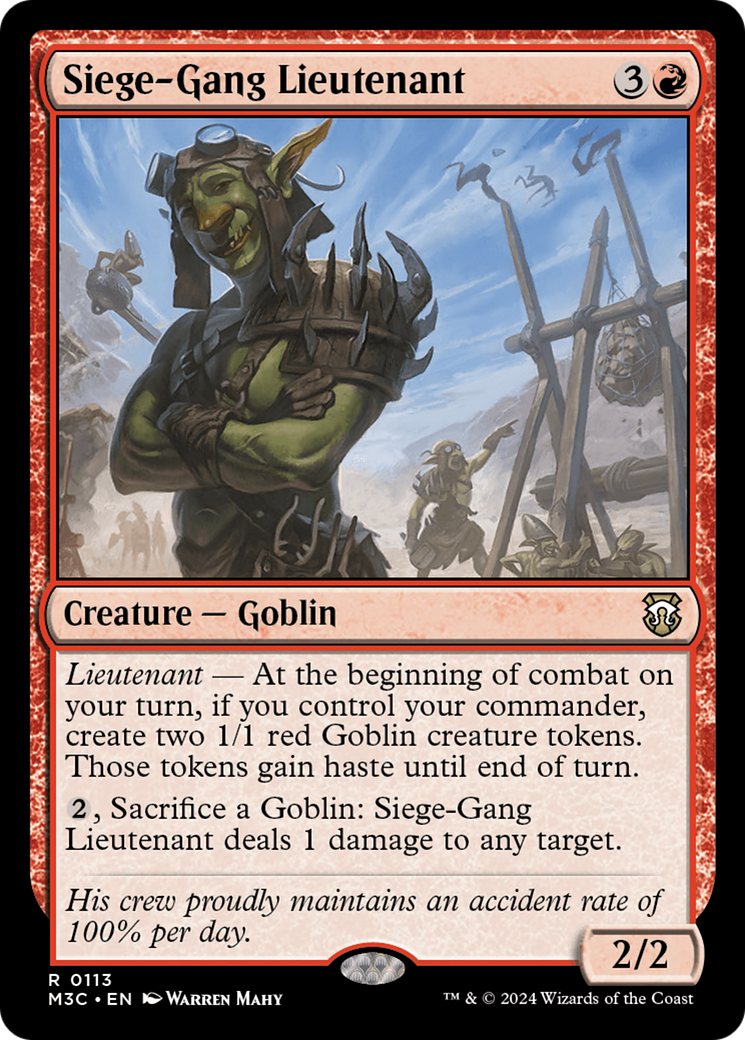 Siege-Gang Lieutenant [Modern Horizons 3 Commander] | Card Citadel