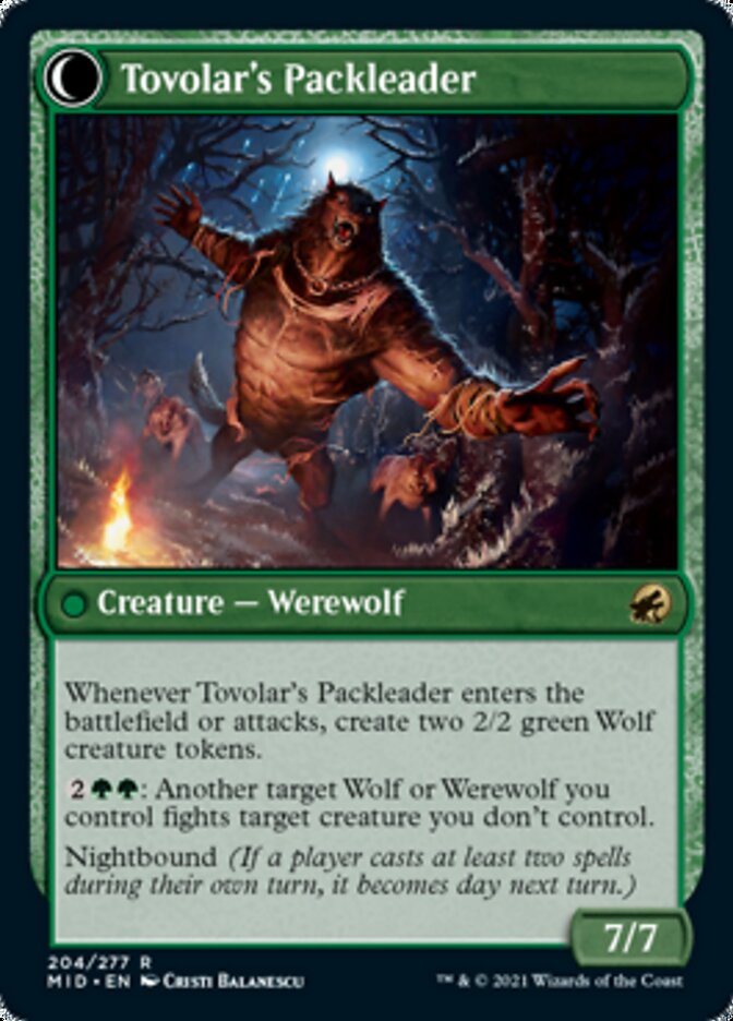 Tovolar's Huntmaster // Tovolar's Packleader [Innistrad: Midnight Hunt] | Card Citadel