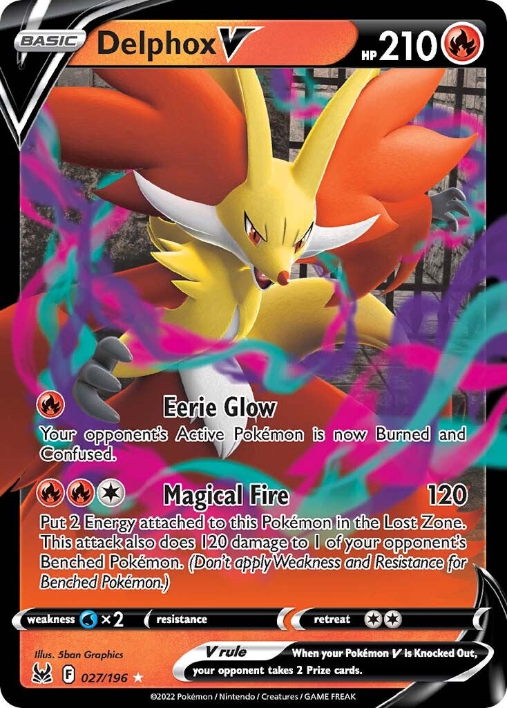 Delphox V (027/196) [Sword & Shield: Lost Origin] | Card Citadel