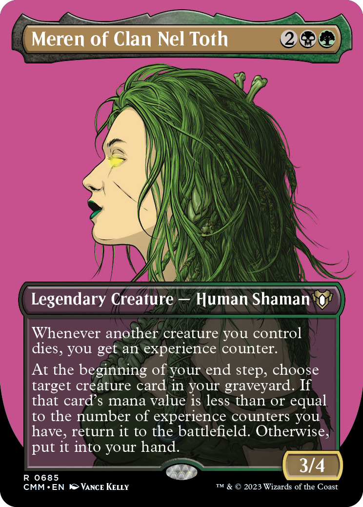 Meren of Clan Nel Toth (Borderless Profile) [Commander Masters] | Card Citadel