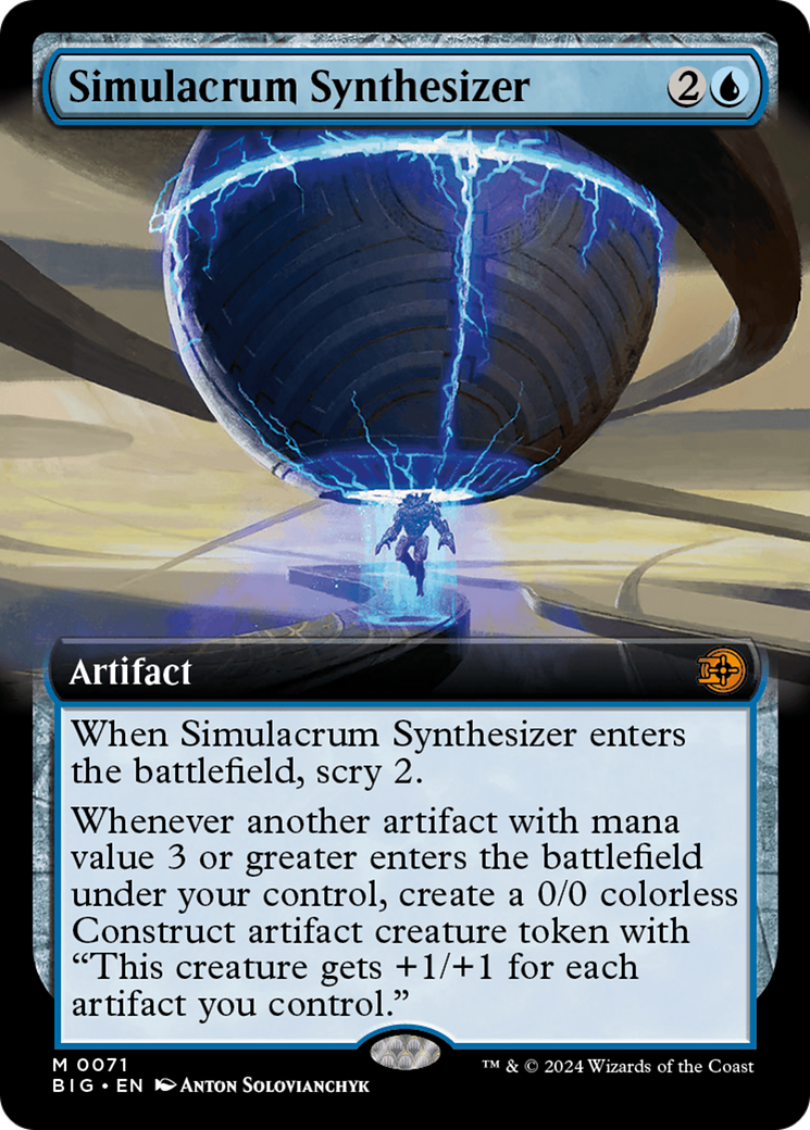 Simulacrum Synthesizer (Extended Art) [Outlaws of Thunder Junction: The Big Score] | Card Citadel