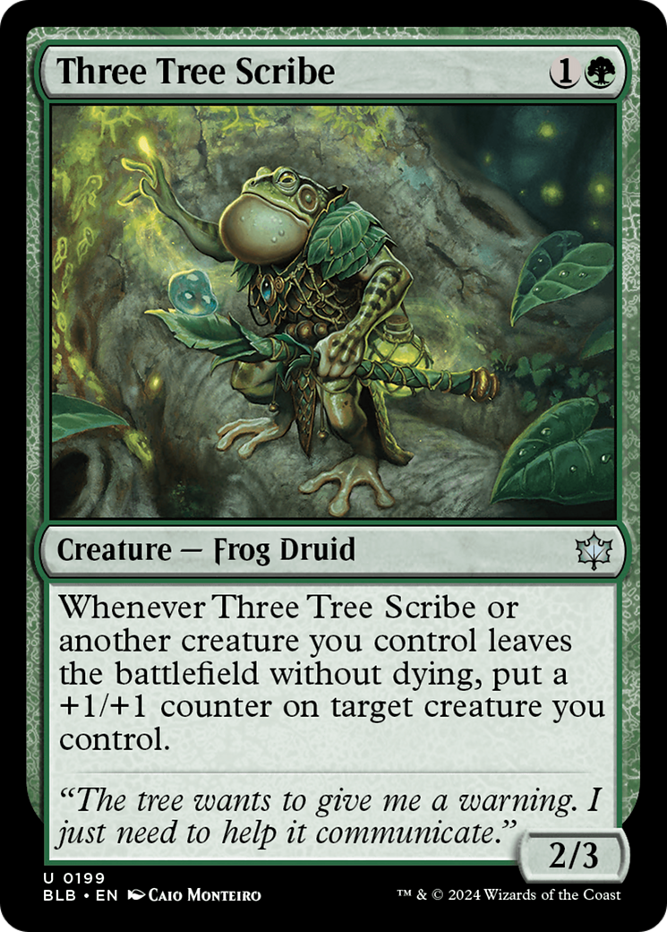 Three Tree Scribe [Bloomburrow] | Card Citadel