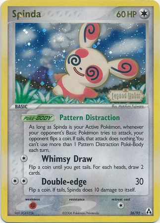 Spinda (26/92) (Stamped) [EX: Legend Maker] | Card Citadel