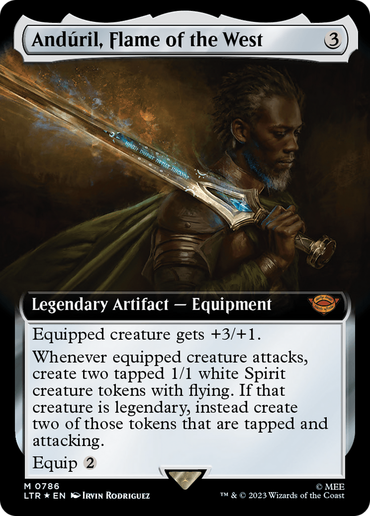 Anduril, Flame of the West (Extended Art) (Surge Foil) [The Lord of the Rings: Tales of Middle-Earth] | Card Citadel