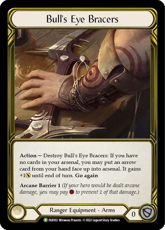 Bull's Eye Bracers (Golden) [FAB102] (Promo)  Cold Foil | Card Citadel