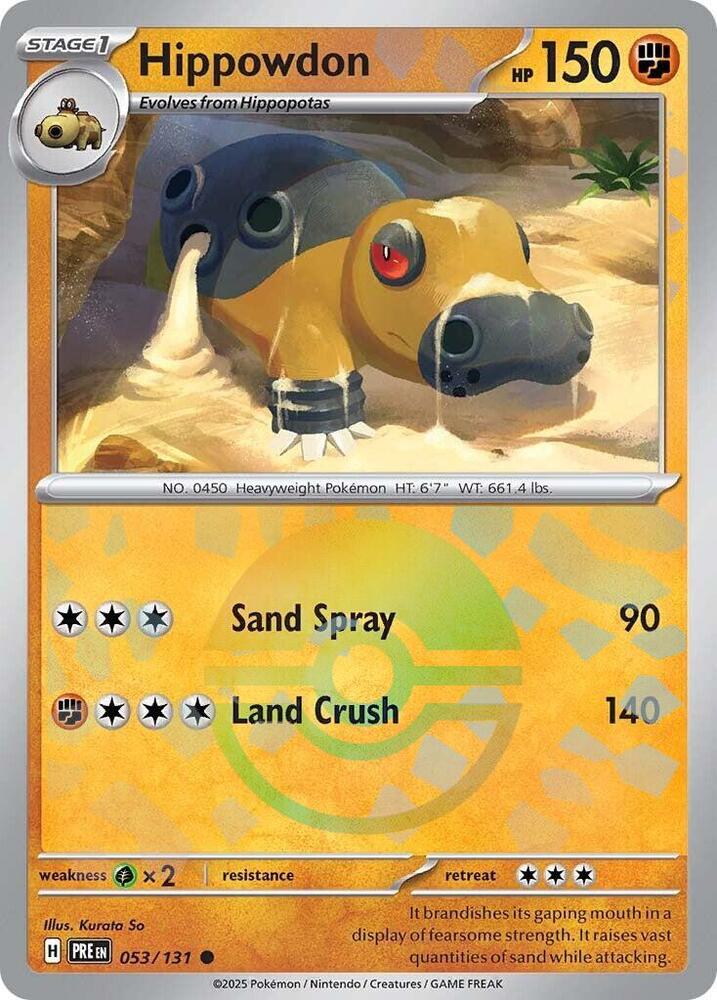 Hippowdon (053/131) (Poke Ball Pattern) [Scarlet & Violet: Prismatic Evolutions] | Card Citadel