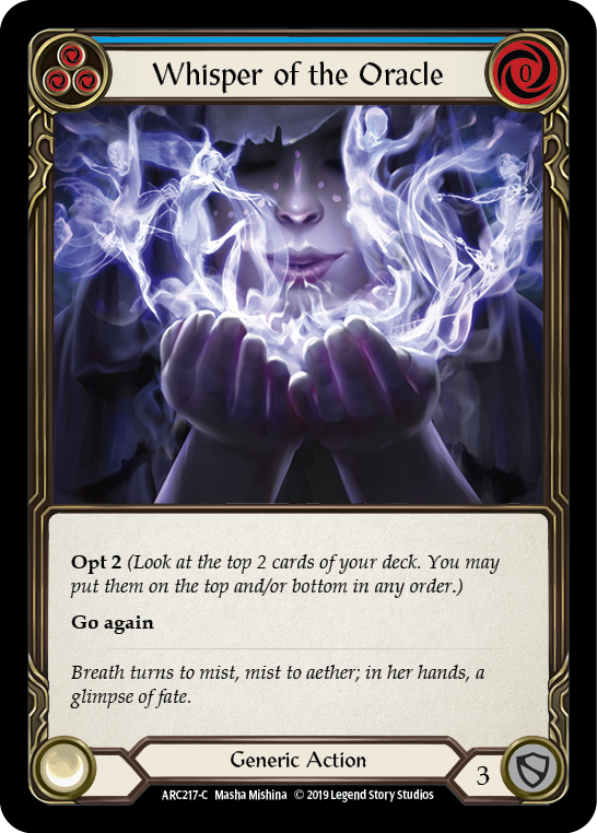 Whisper of the Oracle (Blue) [ARC217-C] (Arcane Rising)  1st Edition Normal | Card Citadel