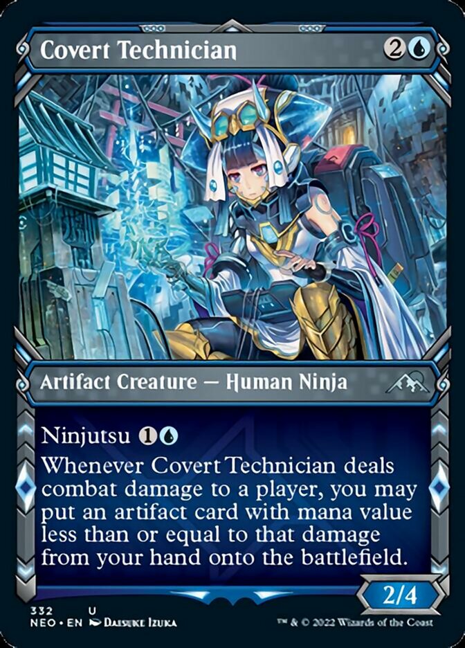 Covert Technician (Showcase Ninja) [Kamigawa: Neon Dynasty] | Card Citadel