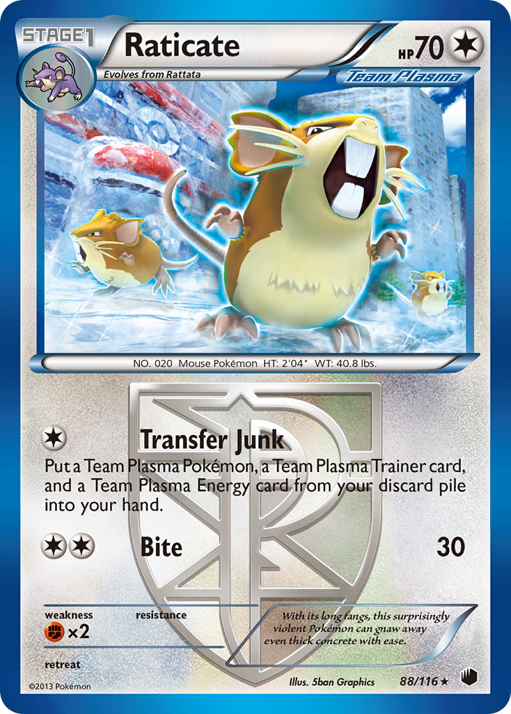 Raticate (88/116) [Black & White: Plasma Freeze] | Card Citadel