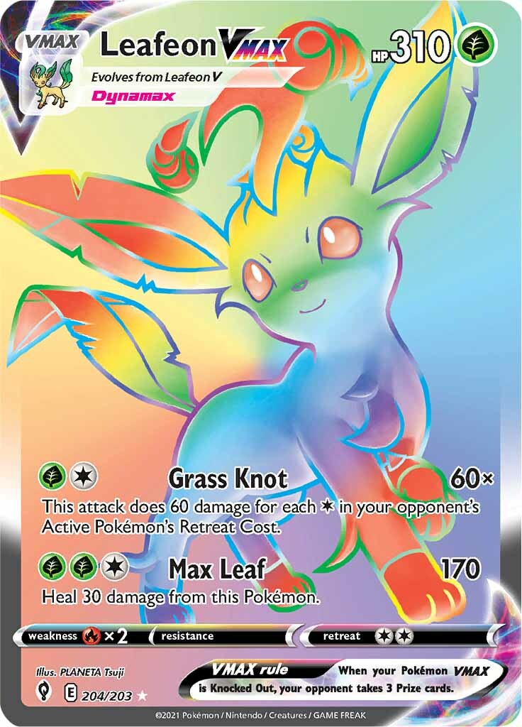 Leafeon VMAX (204/203) [Sword & Shield: Evolving Skies] | Card Citadel