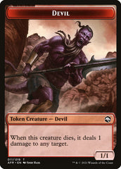 Devil // Zombie Double-Sided Token [Dungeons & Dragons: Adventures in the Forgotten Realms Tokens] | Card Citadel