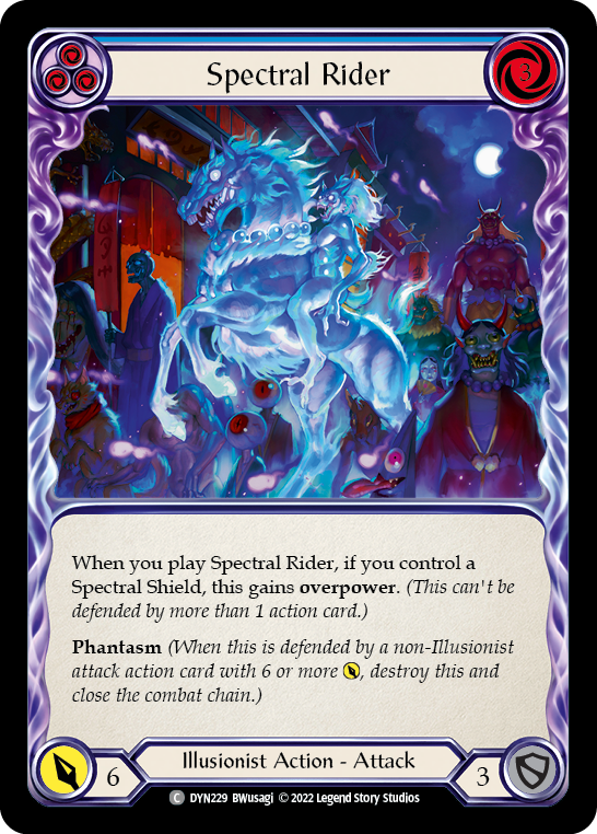 Spectral Rider (Blue) [DYN229] (Dynasty)  Rainbow Foil | Card Citadel