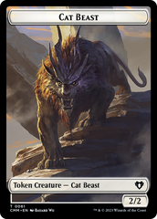 Cleric // Cat Beast Double-Sided Token [Commander Masters Tokens] | Card Citadel
