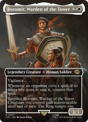 Boromir, Warden of the Tower (Borderless Alternate Art) [The Lord of the Rings: Tales of Middle-Earth] | Card Citadel