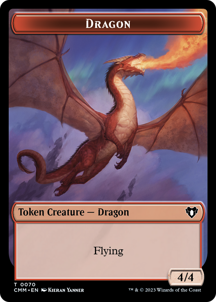 Dragon // Kor Ally Double-Sided Token [Commander Masters Tokens] | Card Citadel